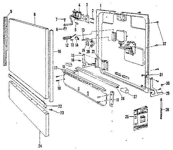 Kenmore 58771901 door diagram