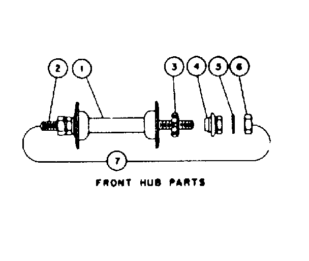 Sears 50245201 front hub parts diagram