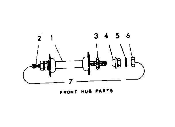 Sears 502455100 front hub parts diagram