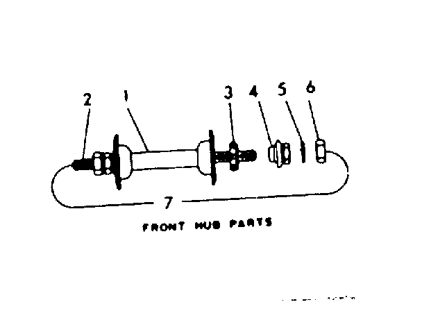 Sears 502462300 front hub parts diagram