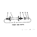Sears 502462500 front hub parts diagram