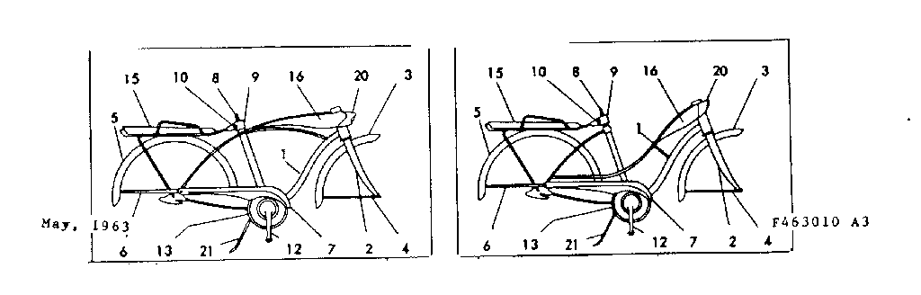 Sears 502463110 frame assembly diagram