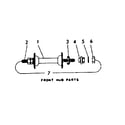 Sears 502463530 front hub parts diagram