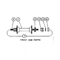 Sears 50246671 front hub parts diagram