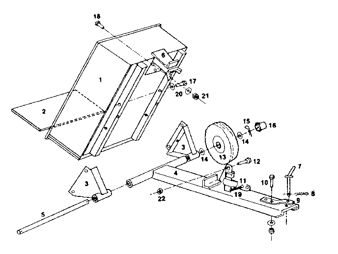 Craftsman 61026351 sears hauling dump cart diagram