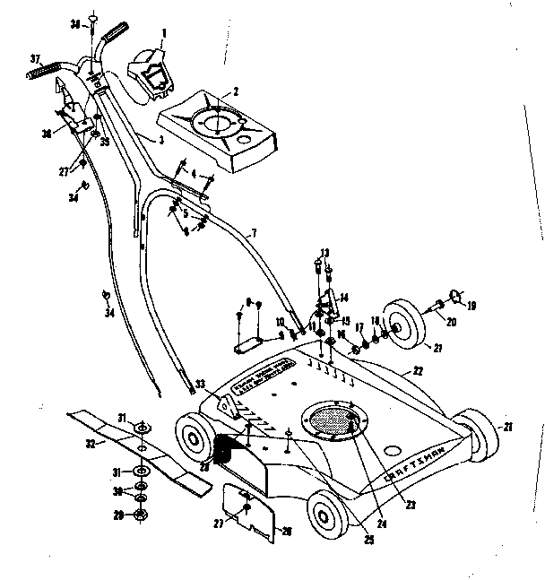 Craftsman 13191160 replacement parts diagram