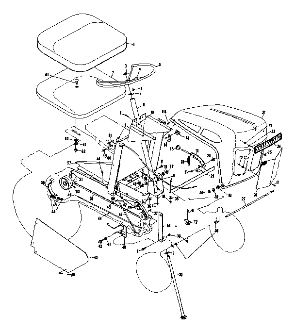 Craftsman 9178322 steering assembly diagram