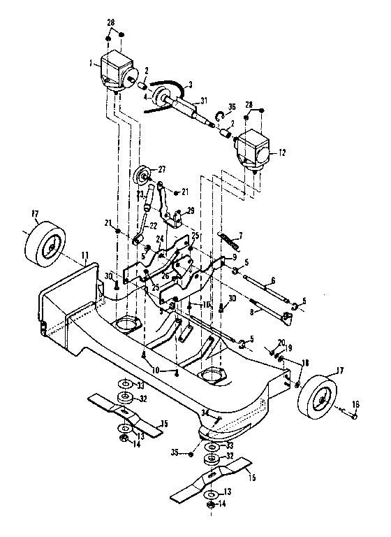Craftsman 9178322 mower deck diagram