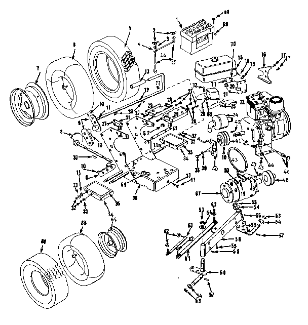 Craftsman 9178360 wheel assembly diagram