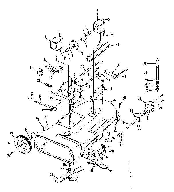 Craftsman 9178361 mower deck diagram
