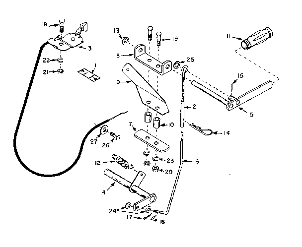 Craftsman 91761602 clutch control assembly diagram