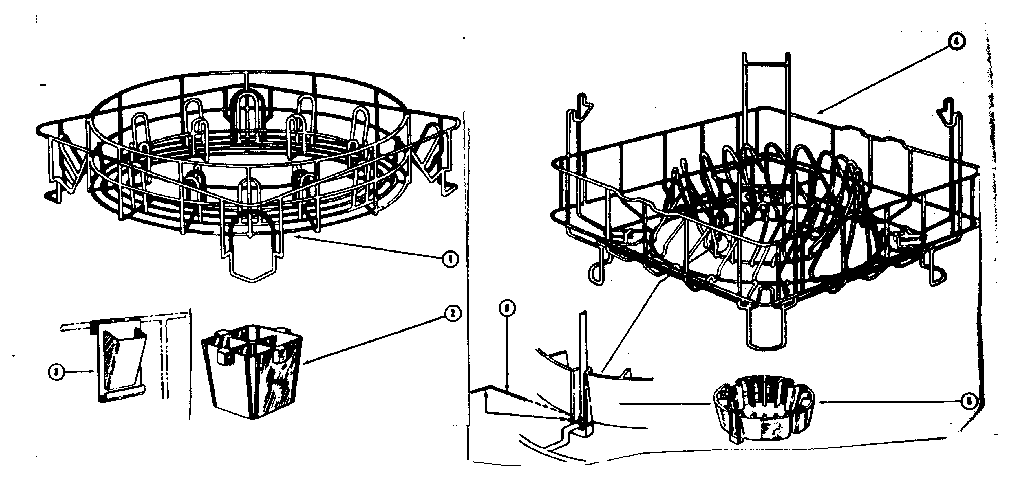 Kenmore 58764552 rack assemblies diagram