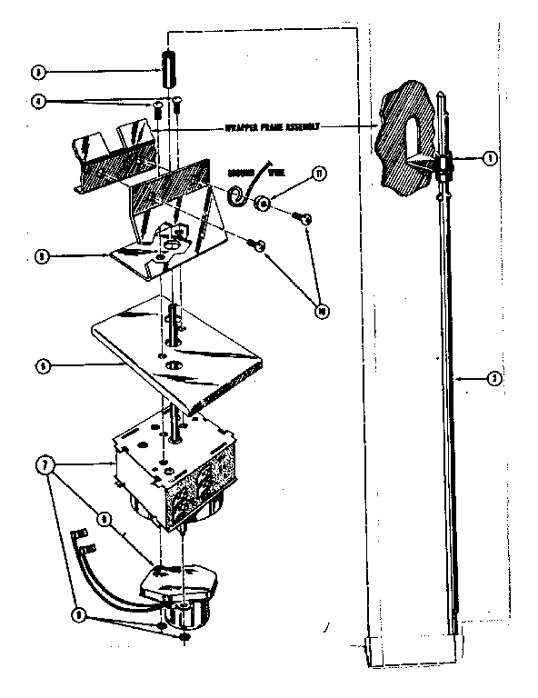 Kenmore 58764552 timer and bracket assembly diagram
