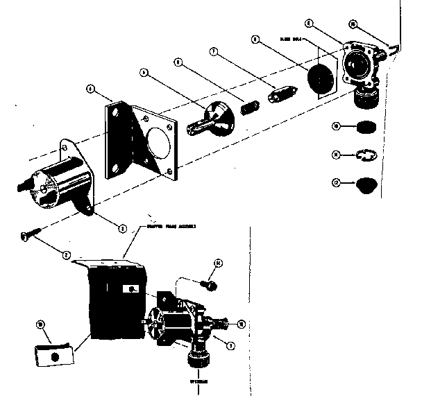 Kenmore 58764552 800768 water inlet valve assembly diagram