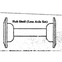 Lifestyler 806472650 hub shell (less axle set) diagram