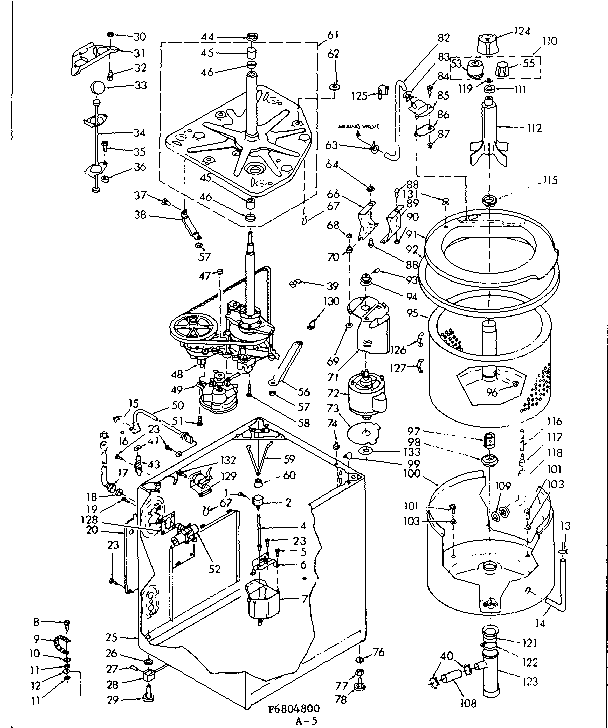Kenmore 1106805850 machine sub-assembly diagram
