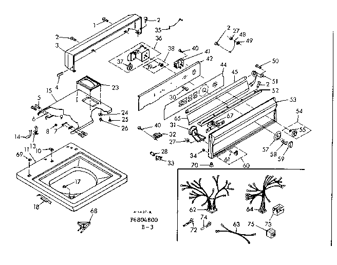 Kenmore 1106805850 top and console assembly diagram
