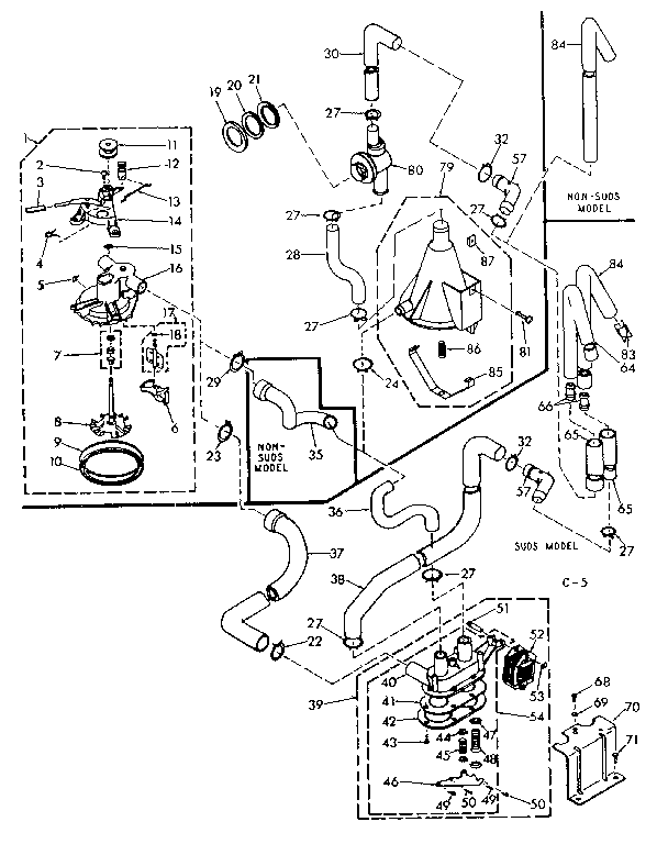 Kenmore 1106805850 water system diagram