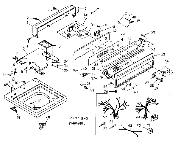 Kenmore 1106805851 top and console assembly diagram