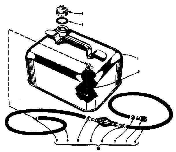 Craftsman 21759450 remote gasoline tank assembly diagram