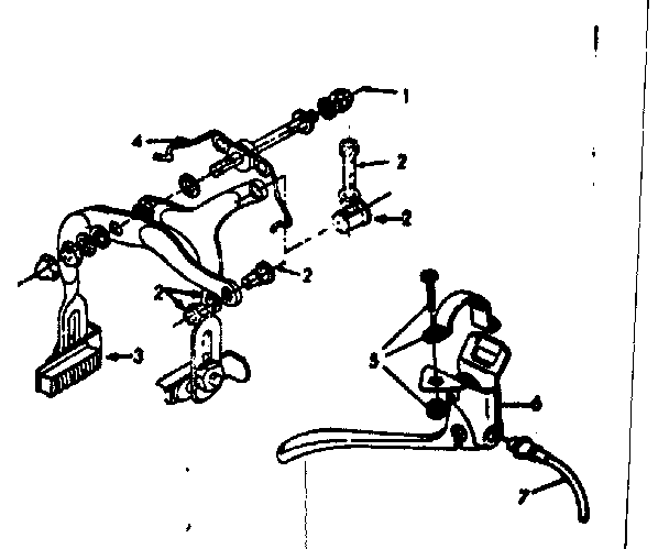 Sears 502475710 front & rear caliper hand brake diagram