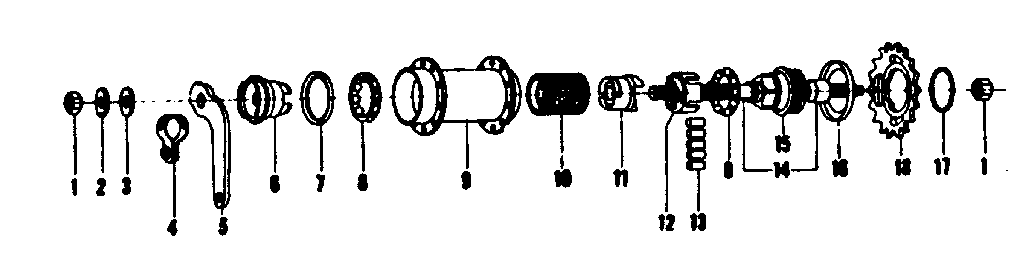 Sears 502475710 excel coaster brake replacement parts diagram