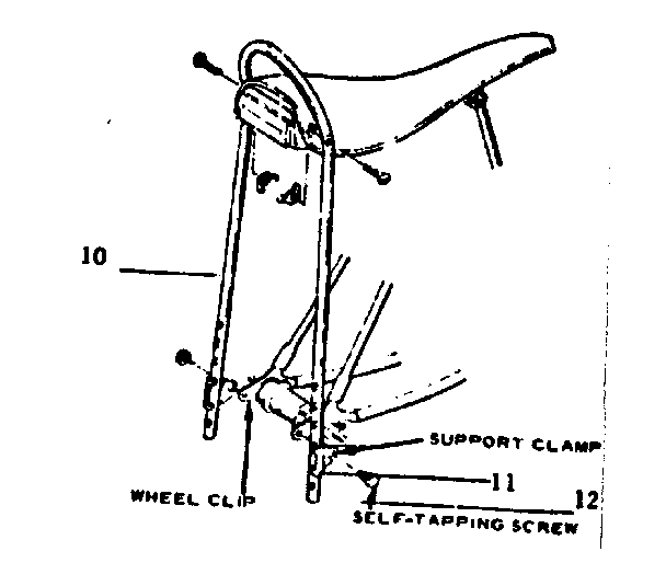 Sears 502475710 saddle assembly diagram