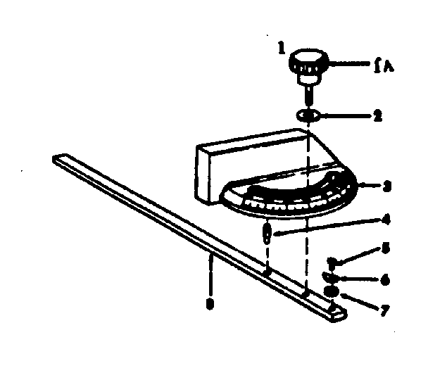 Craftsman 11324130 guage assembly, miter diagram