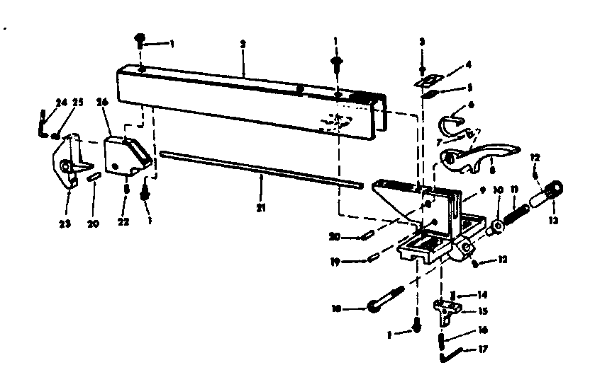 Craftsman 11329943 rip fence asm diagram