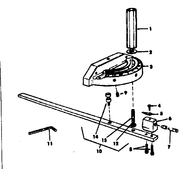 Craftsman 11329943 miter gauge asm diagram