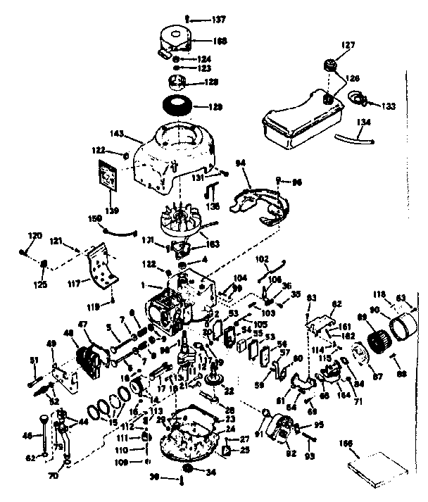 Craftsman 50281373 basic engine diagram
