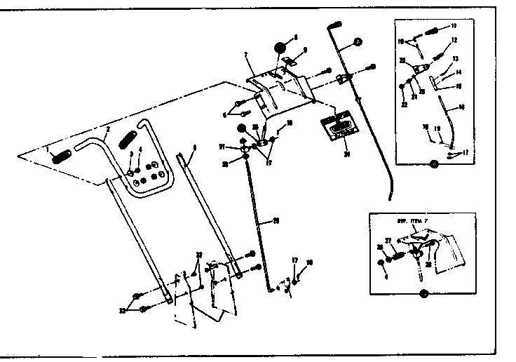 Craftsman 53690500 handle assembly diagram
