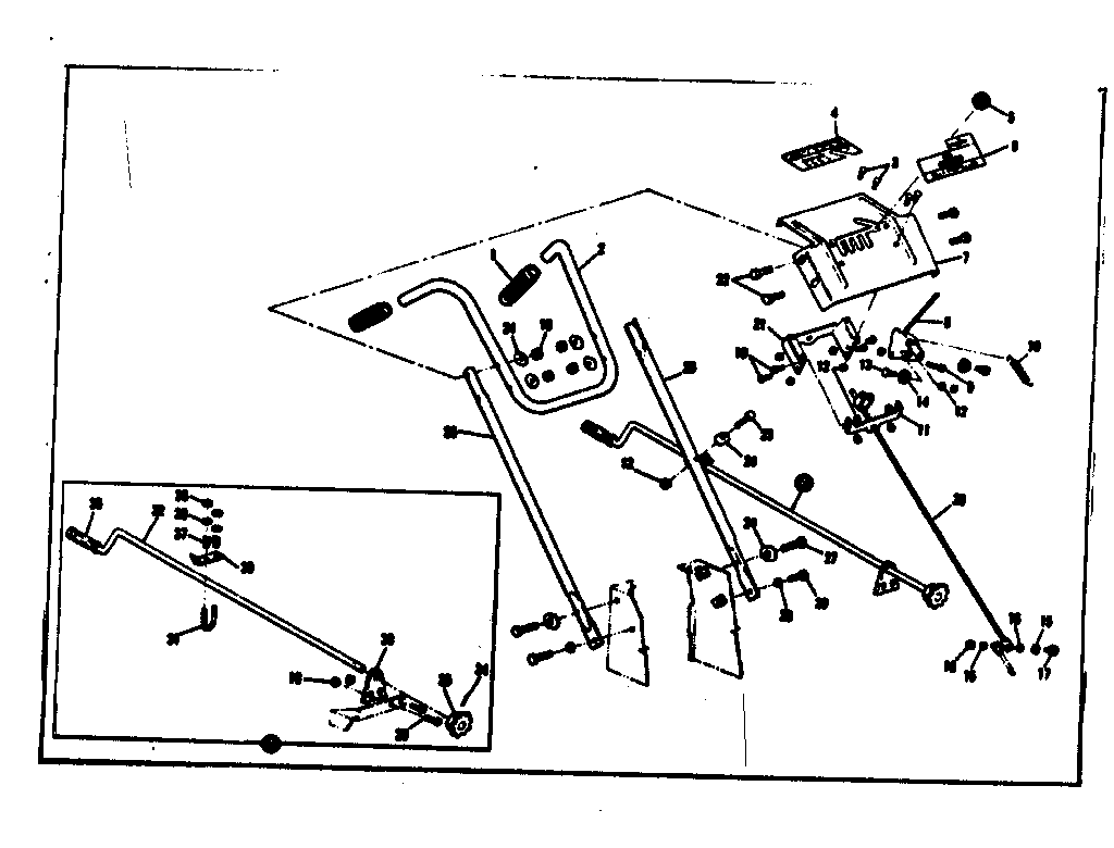 Craftsman 53690513 handle assembly diagram
