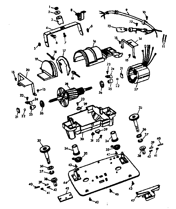 Kenmore 10083801 internal machine parts diagram