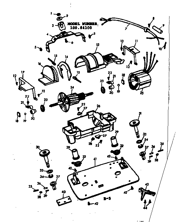 Kenmore 10084100 internal machine parts diagram