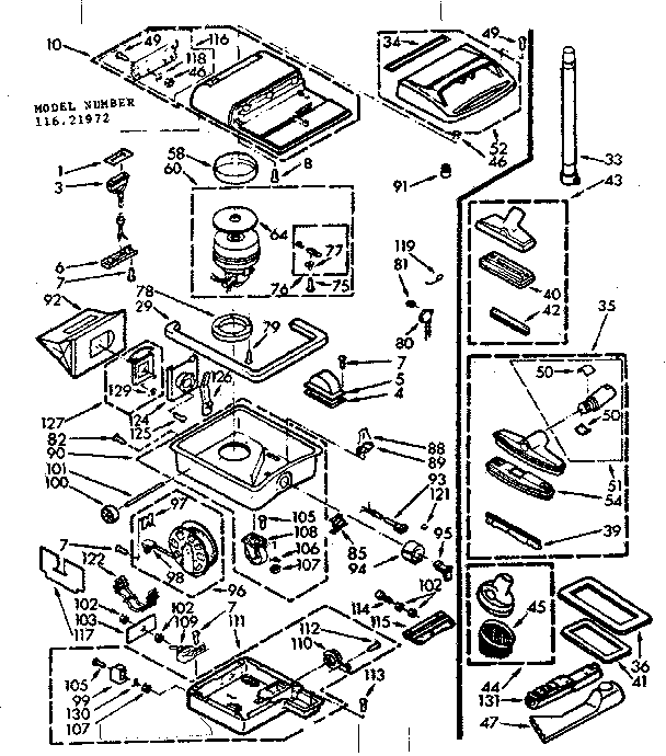 Kenmore 11621972 unit parts diagram