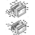 Kenmore 1033247200 full glass oven doors diagram
