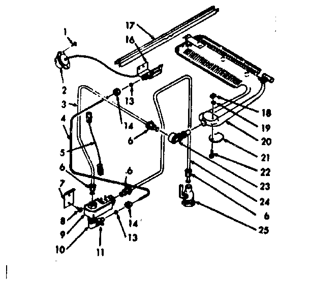 Kenmore 1033247290 burner section diagram