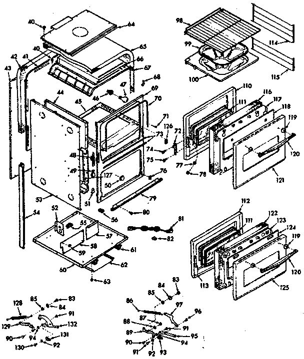 Kenmore 1033247290 body section diagram
