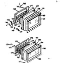 Kenmore 1033247300 full glass oven doors diagram