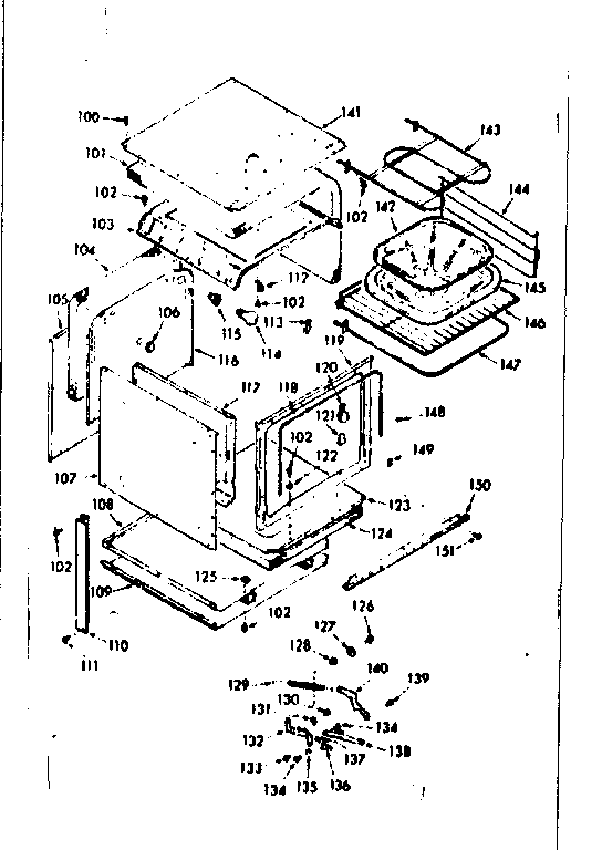 Kenmore 1034227290 body section diagram