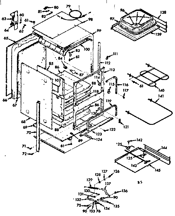 Kenmore 1034267211 body section diagram