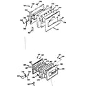 Kenmore 1034267211 visi-bake upper & lower door diagram
