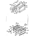 Kenmore 1034267211 full glass upper & lower door diagram