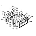 Kenmore 1037177320 oven door section diagram