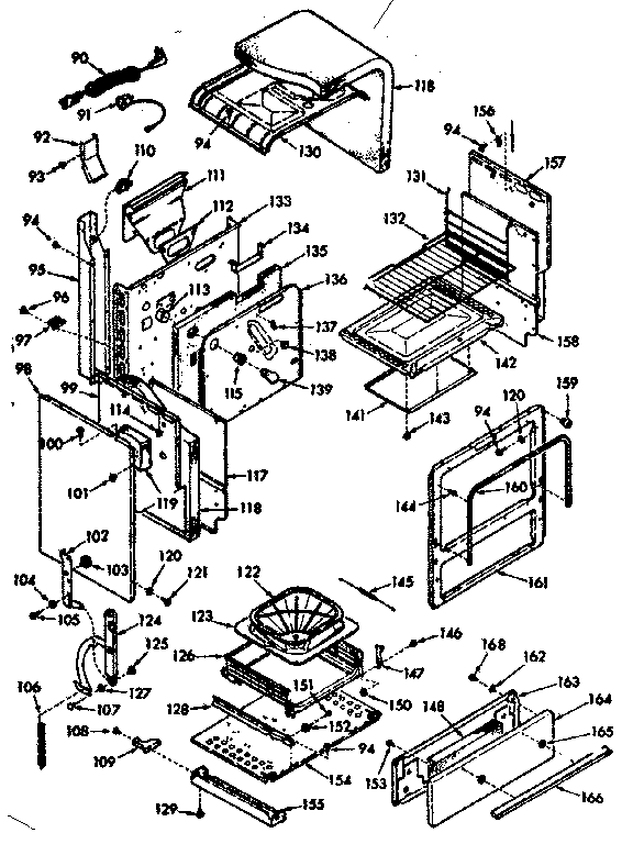 Kenmore 1037187222 body section diagram