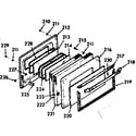Kenmore 1037187222 oven door section diagram