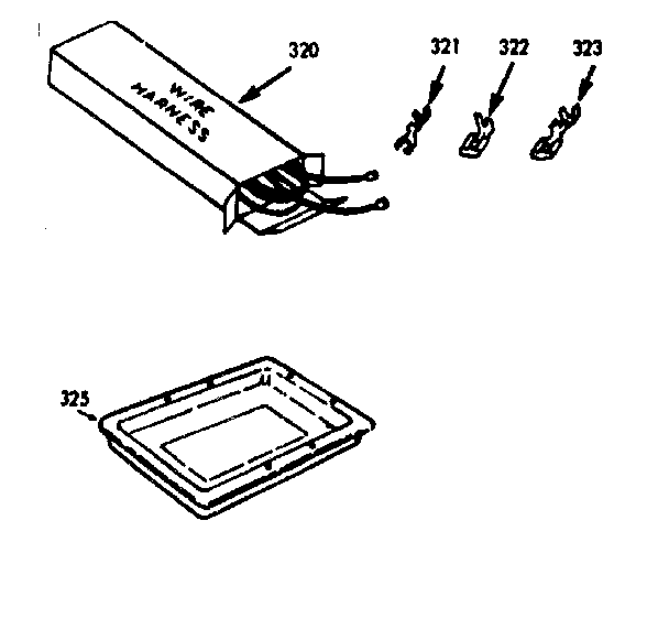 Kenmore 1037187222 wire harness & components diagram