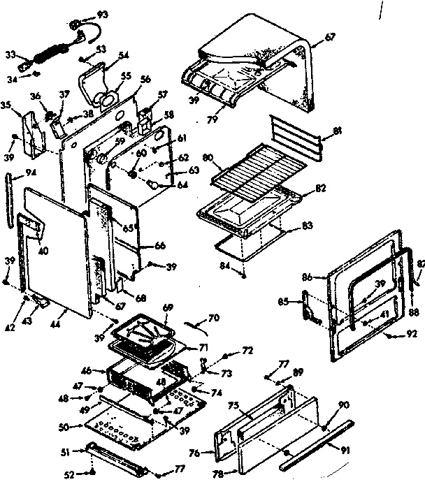 Kenmore 1037267310 body section diagram