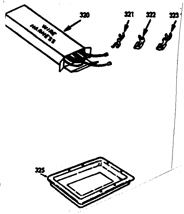 Kenmore 1037267310 wire harnesses & components & optional rotisserie pan kit diagram